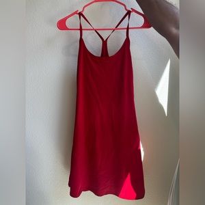 Outdoor Voices red athletic tennis dress with attached shorts size small